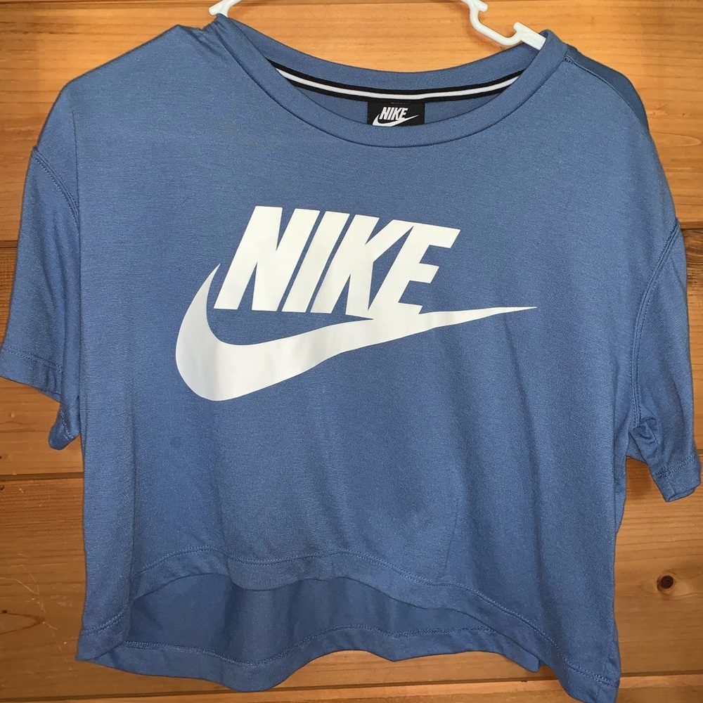 Blue Nike Crop Top Medium